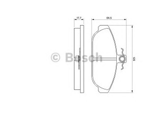 BOSCH 0 986 467 400 stabdžių trinkelių rinkinys, diskinis stabdys 
 Techninės priežiūros dalys -> Papildomas remontas