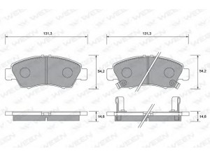 WEEN 151-1366 stabdžių trinkelių rinkinys, diskinis stabdys 
 Techninės priežiūros dalys -> Papildomas remontas
04650SAA900, 06450S2G000, 06450S2GJ01