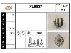 SNRA PL8037 kintamosios srovės generatorius
5000785941, 5001014139, 279698