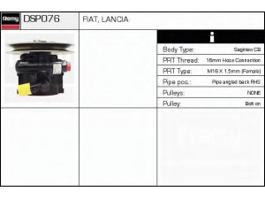 DELCO REMY DSP076 hidraulinis siurblys, vairo sistema 
 Vairavimas -> Vairo pavara/siurblys
46401703, 46410956