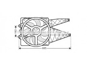 AVA QUALITY COOLING FT7531 ventiliatorius, radiatoriaus 
 Aušinimo sistema -> Radiatoriaus ventiliatorius
55701372, 55701372