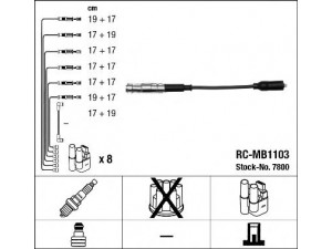 NGK 7800 uždegimo laido komplektas 
 Kibirkšties / kaitinamasis uždegimas -> Uždegimo laidai/jungtys
112 150 03 18, 112 150 04 18, A 112 150 03 18