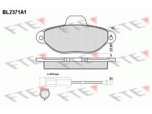 FTE BL2371A1 stabdžių trinkelių rinkinys, diskinis stabdys 
 Techninės priežiūros dalys -> Papildomas remontas
5897360