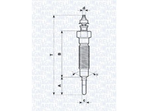 MAGNETI MARELLI 062900045304 kaitinimo žvakė 
 Kibirkšties / kaitinamasis uždegimas -> Kaitinimo kaištis