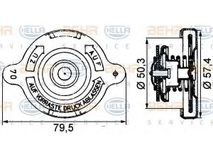 HELLA 8MY 376 742-201 dangtelis, radiatorius
81 06110 0027, 000 501 31 15, 000 501 42 15