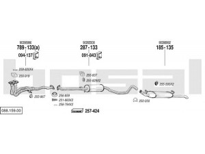 BOSAL 088.159.00 išmetimo sistema 
 Išmetimo sistema -> Išmetimo sistema, visa
