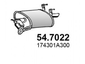 ASSO 54.7022 galinis duslintuvas 
 Išmetimo sistema -> Duslintuvas
174301A300