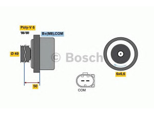 BOSCH 0 122 0AA 360 kintamosios srovės generatorius 
 Elektros įranga -> Kint. sr. generatorius/dalys -> Kintamosios srovės generatorius
12 31 7 523 606, 12 31 7 523 608