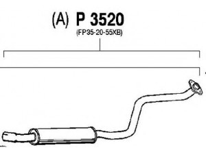 FENNO P3520 vidurinis duslintuvas 
 Išmetimo sistema -> Duslintuvas
FP32-20-55XC, FP35-20-55XB