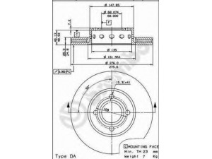 BRECO BS 8112 stabdžių diskas 
 Stabdžių sistema -> Diskinis stabdys -> Stabdžių diskas
895615301B