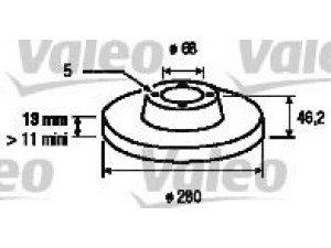 VALEO 186408 stabdžių diskas 
 Stabdžių sistema -> Diskinis stabdys -> Stabdžių diskas
8D0615301A