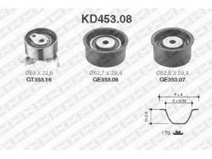 SNR KD453.08 paskirstymo diržo komplektas 
 Techninės priežiūros dalys -> Papildomas remontas
1606193, 5636425, 5636738, 636416