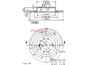 METZGER 14853 V stabdžių diskas 
 Dviratė transporto priemonės -> Stabdžių sistema -> Stabdžių diskai / priedai
46836489, 468364890, 51799235, 51799236