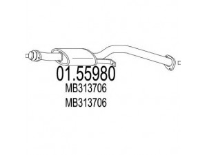 MTS 01.55980 vidurinis duslintuvas 
 Išmetimo sistema -> Duslintuvas
MB313705, MB313706, MB313706