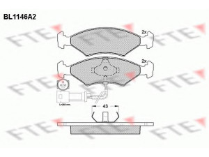 FTE BL1146A2 stabdžių trinkelių rinkinys, diskinis stabdys 
 Techninės priežiūros dalys -> Papildomas remontas
1595524, 1613128, 5023994, 5023995