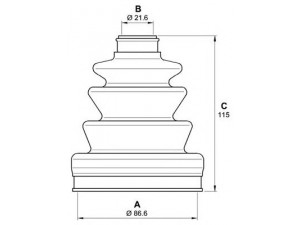OPEN PARTS SJK7057.00 gofruotoji membrana, kardaninis velenas 
 Ratų pavara -> Gofruotoji membrana
3924171J25
