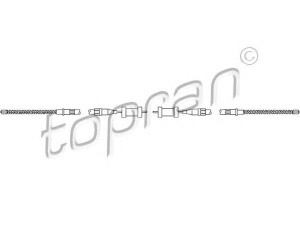 TOPRAN 104 161 trosas, stovėjimo stabdys 
 Stabdžių sistema -> Valdymo svirtys/trosai
811 609 721, 811 609 721B