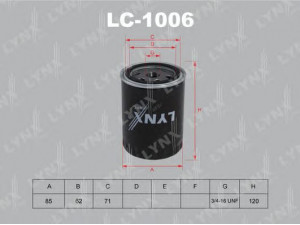 LYNXauto LC-1006 alyvos filtras 
 Techninės priežiūros dalys -> Techninės priežiūros intervalai
1037150, 1085801, 97VW6714AA, 028 115 561 B