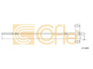 COFLE 17.1095 trosas, stovėjimo stabdys 
 Stabdžių sistema -> Valdymo svirtys/trosai
4641002090