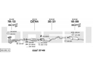 BOSAL 060.082.10 išmetimo sistema 
 Išmetimo sistema -> Išmetimo sistema, visa