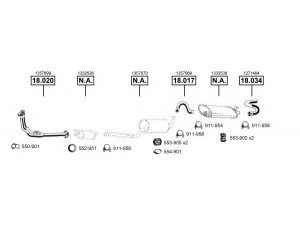 ASMET VO185050 išmetimo sistema 
 Išmetimo sistema -> Išmetimo sistema, visa