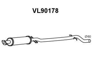 VENEPORTE VL90178 priekinis duslintuvas 
 Išmetimo sistema -> Duslintuvas
30636449, 8683429