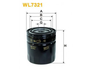 WIX FILTERS WL7321 alyvos filtras 
 Filtrai -> Alyvos filtras
90110720301, 90110720303, 90110720305