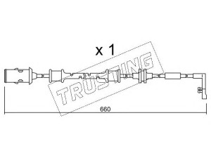 TRUSTING SU.142 įspėjimo kontaktas, stabdžių trinkelių susidėvėjimas 
 Stabdžių sistema -> Susidėvėjimo indikatorius, stabdžių trinkelės
6238388, 90497051