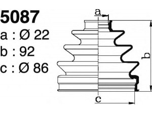 DEPA 5087 gofruotoji membrana, kardaninis velenas 
 Ratų pavara -> Gofruotoji membrana
392410M625