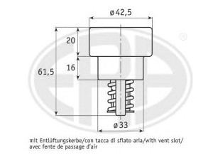 ERA 350126 termostatas, aušinimo skystis 
 Aušinimo sistema -> Termostatas/tarpiklis -> Thermostat
225 070, 522 328, 79NU-8575B, 77 00 575 874