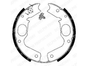 DELPHI LS1898 stabdžių trinkelių komplektas, stovėjimo stabdis 
 Stabdžių sistema -> Rankinis stabdys
MB618914, MB618915, MB618916, MN102640