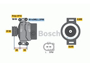 BOSCH 0 986 044 910 kintamosios srovės generatorius 
 Elektros įranga -> Kint. sr. generatorius/dalys -> Kintamosios srovės generatorius
06B 903 016 Q, 06B 903 016 AC, 06B 903 016 Q