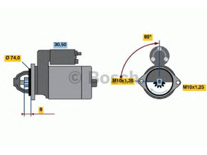 BOSCH 0 986 014 541 starteris 
 Elektros įranga -> Starterio sistema -> Starteris
28100 10020, 28100 10021, 28100 10030