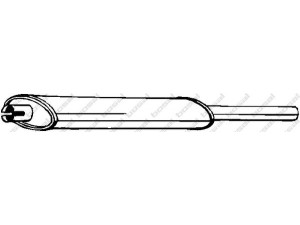 BOSAL 135-589 priekinis duslintuvas 
 Išmetimo sistema -> Duslintuvas
9150.2465, 9151.9172, 1728.24