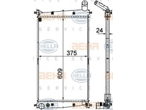 HELLA 8MK 376 757-031 radiatorius, variklio aušinimas