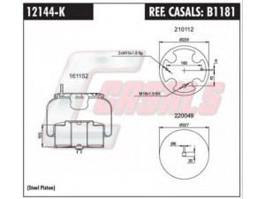 CASALS B1181 dėklas, pneumatinė pakaba 
 Pakaba -> Pneumatinė pakaba
20452138, 20479802, 20554762