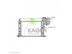 KAGER 31-0626 radiatorius, variklio aušinimas 
 Aušinimo sistema -> Radiatorius/alyvos aušintuvas -> Radiatorius/dalys
6385011901, 6385012001