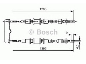 BOSCH 1 987 477 253 trosas, stovėjimo stabdys 
 Stabdžių sistema -> Valdymo svirtys/trosai
5 22 579, 5 22 580, 5 22 580