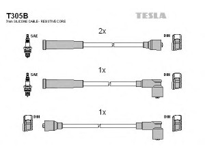 TESLA T305B uždegimo laido komplektas 
 Kibirkšties / kaitinamasis uždegimas -> Uždegimo laidai/jungtys