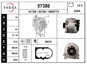 EAI 57386 kintamosios srovės generatorius
059903023J