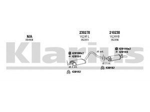 KLARIUS 390807E išmetimo sistema 
 Išmetimo sistema -> Išmetimo sistema, visa