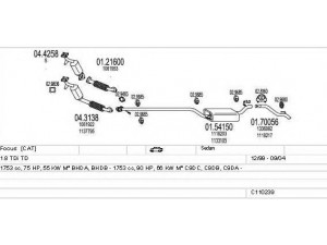 MTS C110239003964 išmetimo sistema 
 Išmetimo sistema -> Išmetimo sistema, visa