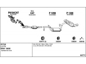 FENNO AU711 išmetimo sistema 
 Išmetimo sistema -> Išmetimo sistema, visa