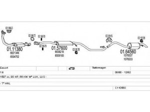 MTS C110560008809 išmetimo sistema 
 Išmetimo sistema -> Išmetimo sistema, visa