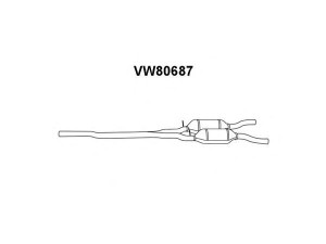 VENEPORTE VW80687 priekinis duslintuvas 
 Išmetimo sistema -> Duslintuvas
3B0253409G