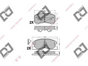 DJ PARTS BP1013 stabdžių trinkelių rinkinys, diskinis stabdys 
 Techninės priežiūros dalys -> Papildomas remontas
04491-97401, 0449197210000, 0449197401