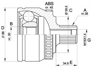 OPEN PARTS CVJ5364.10 jungčių komplektas, kardaninis velenas 
 Ratų pavara -> Sujungimai/komplektas
8D0407305H, 8D0498099A, 8D0498099C