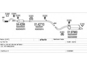 MTS C320094010761 išmetimo sistema 
 Išmetimo sistema -> Išmetimo sistema, visa
