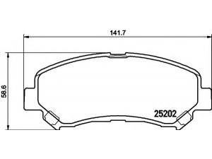 HELLA 8DB 355 015-911 stabdžių trinkelių rinkinys, diskinis stabdys 
 Techninės priežiūros dalys -> Papildomas remontas
D10603UB0A, D10609N00A, D1060JD00A