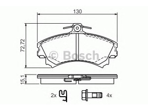 BOSCH 0 986 495 005 stabdžių trinkelių rinkinys, diskinis stabdys
454 420 09 20, A 454 420 09 20